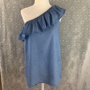 Old Navy Tencel Ruffle Blouse